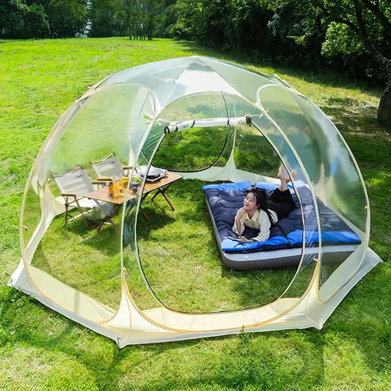 Starry Sky Camping Dome Tent, 4-8 Person, Wind/Rainproof, Quick Setup - silverfoxgoods